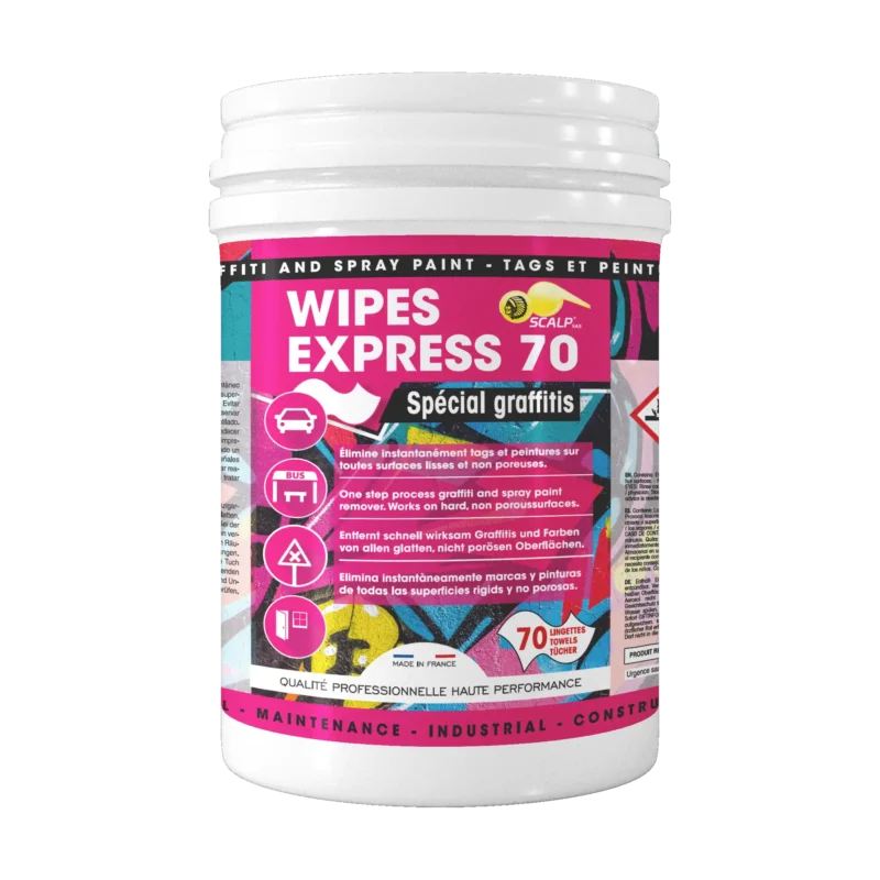 Lingettes nettoyantes anti-graffitis