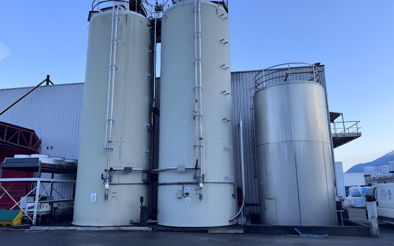 Silo industriel propre après nettoyage au SCALP AQUA 03 par drone